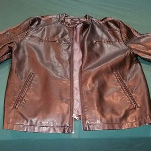 Calvin Klein faux leather moto jacket size XXL